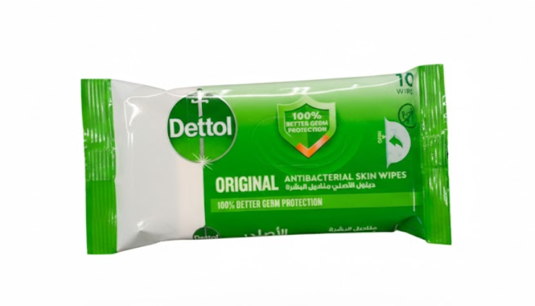 Dettol Original Antibacterial Skin Wipes 10 pcs