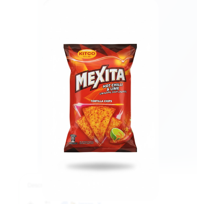 Mexita Hot Chilli & Lime Tortilla Chips 180g – Mexita حار Chilli & Lime Tortilla شيبس 180 غرام