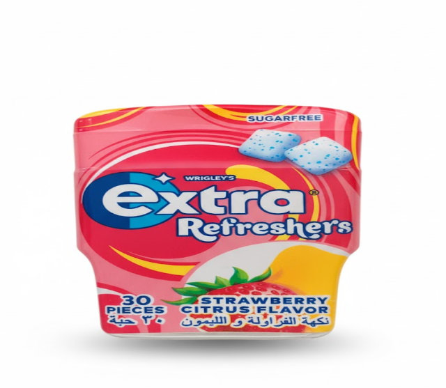 Extra Refreshers Strawberry Citrus Sugar Free 30 pcs – Extra Refreshers فراولة Citrus خالي من السكر 30 pcs