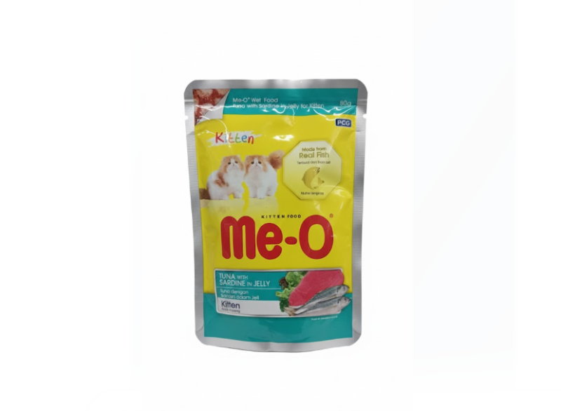 Me-O Cat Food Tuna with Sardine in Jelly – 80 g