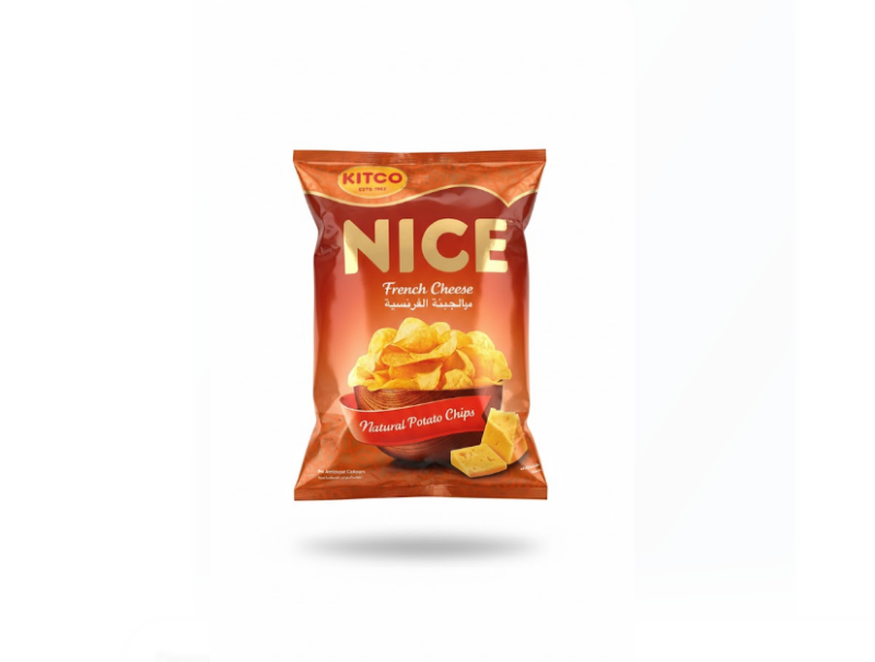 Nice French Cheese Natural Potato Chips 80 g – Nice French جبنة طبيعي Potato شيبس 80 غرام