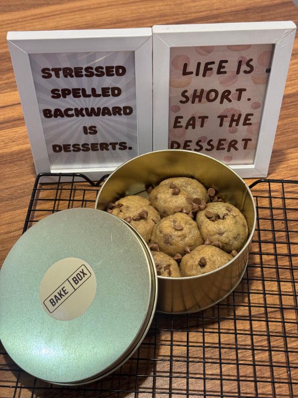 Cookie tin (Price varies by flavor.)