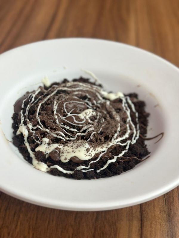 Triple chocolate brownie bowl