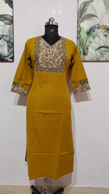 Anvita Mustard Yellow Printed Kurti