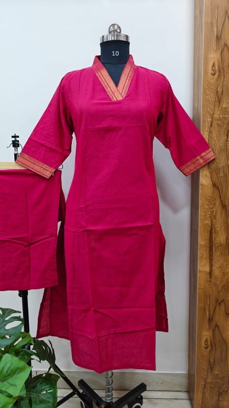 Pink Kurta & Pant Set.