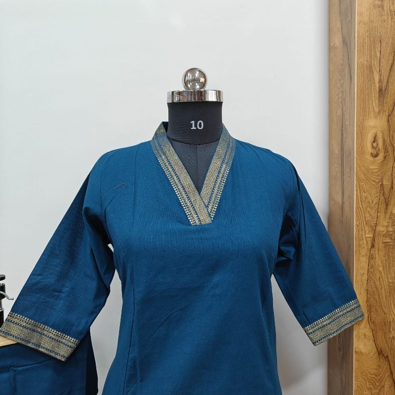 Peacock Blue Kurta & Pant Set.
