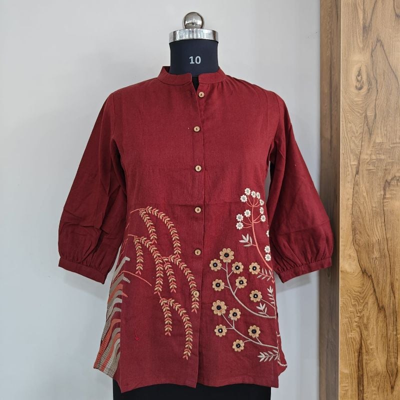 Maroon Short Kurti