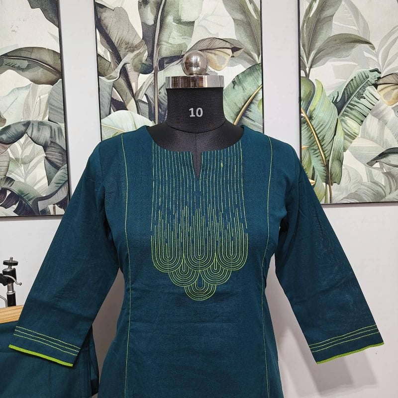 ANVITA dark peacock blue Kurta 2 Piece Set