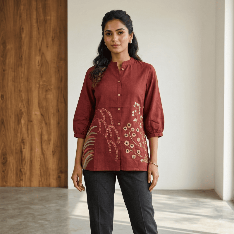 Maroon Short Kurti