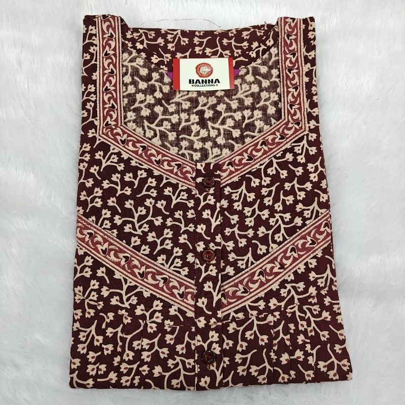 Premium Cotton Printed – Maroon/Wine