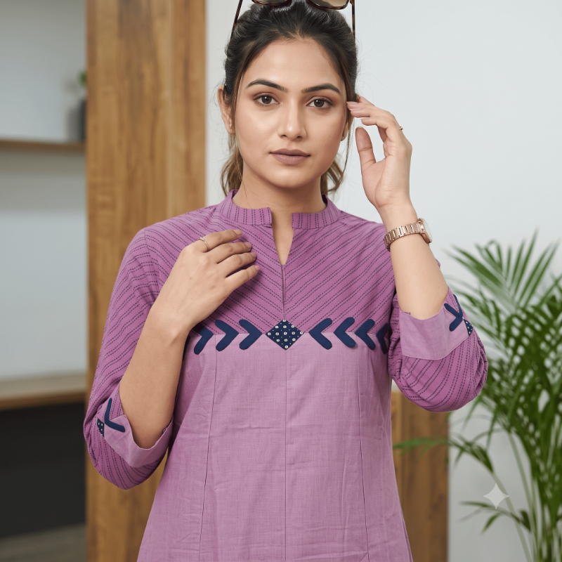 Anvita Lilac A-Line Kurta