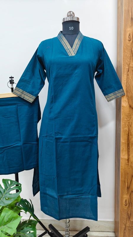 Peacock Blue Kurta & Pant Set.
