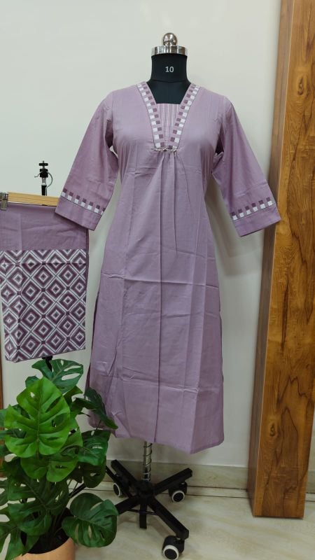Anvita Elegant Mauve 2-Piece Kurta & Pant Set