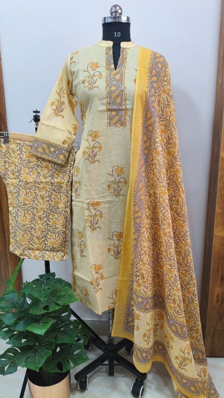 mul cotton yellow 3pc set