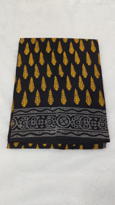 Black Mul Mul Cotton Saree
