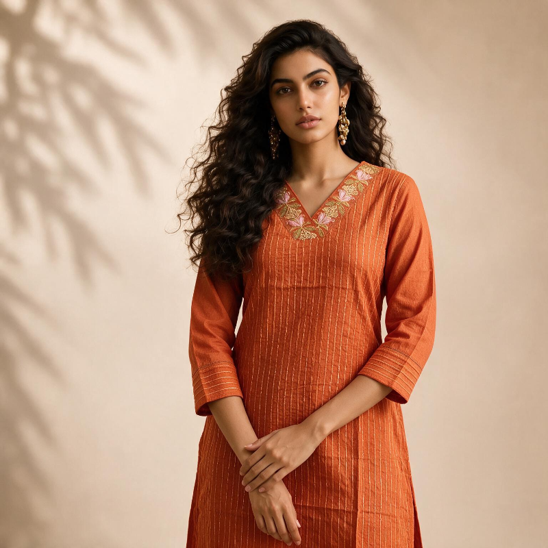 Anvita brand kurti orange