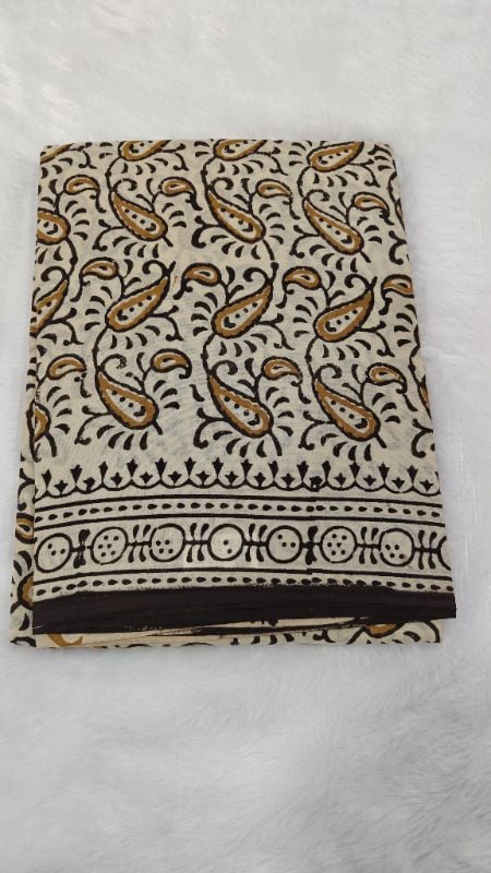 **Hand-Block Printed mul Cotton Saree 2**