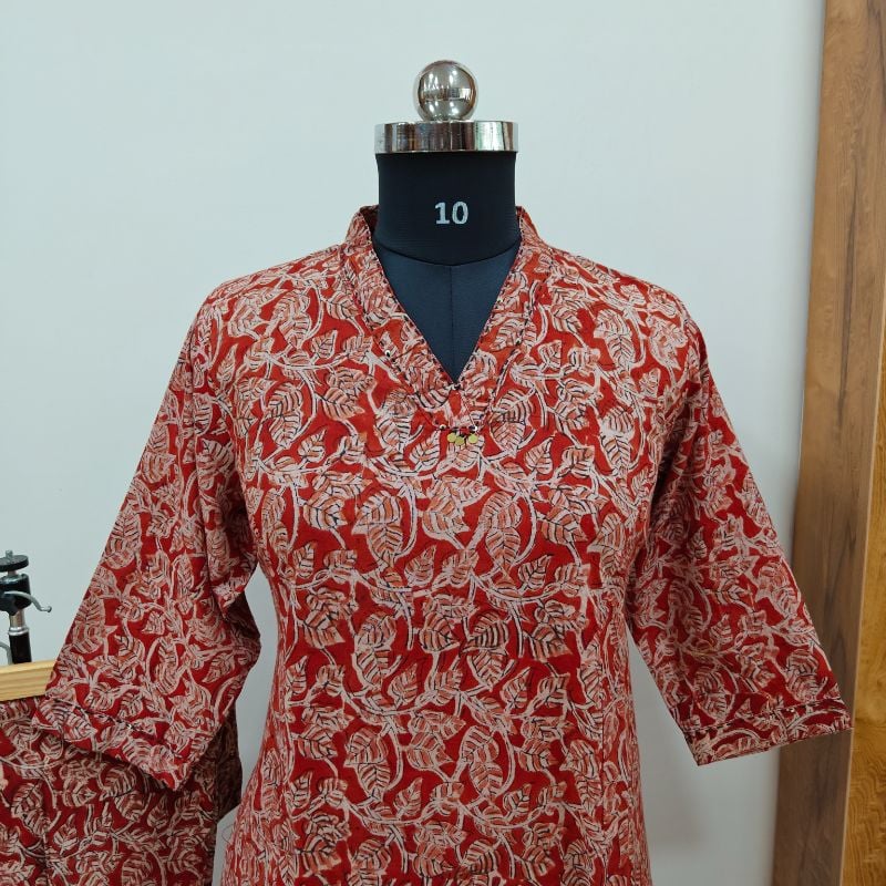hand-blocked Kalamkari Cotton 2-Piece set KS2S