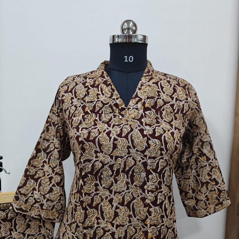 hand-blocked Kalamkari Cotton 2-Piece set