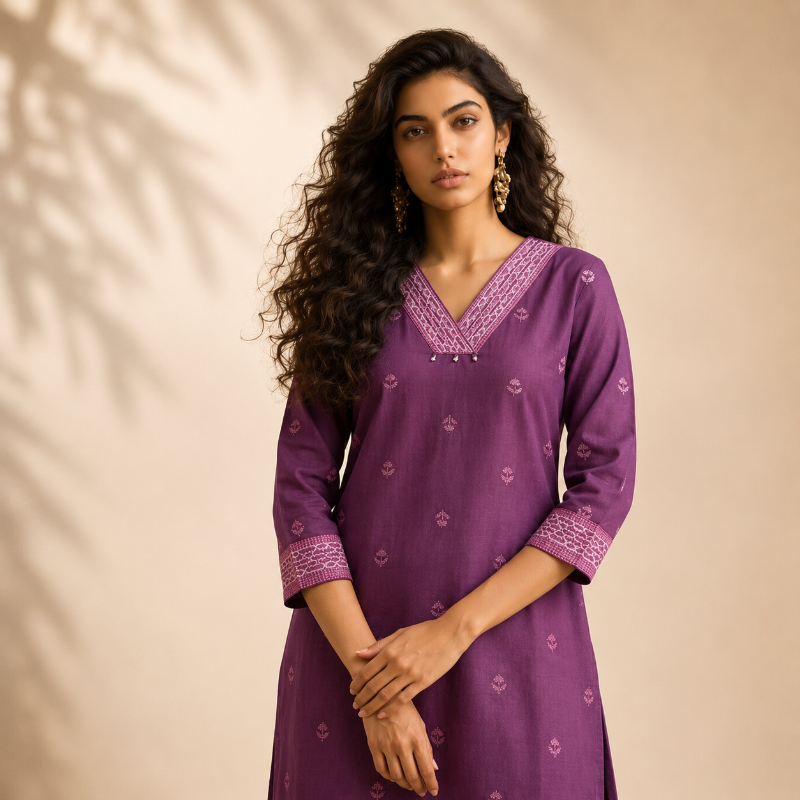 Anvita brand kurti purple