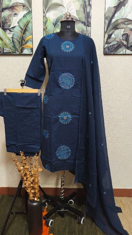 mul cotton blue 3pc set