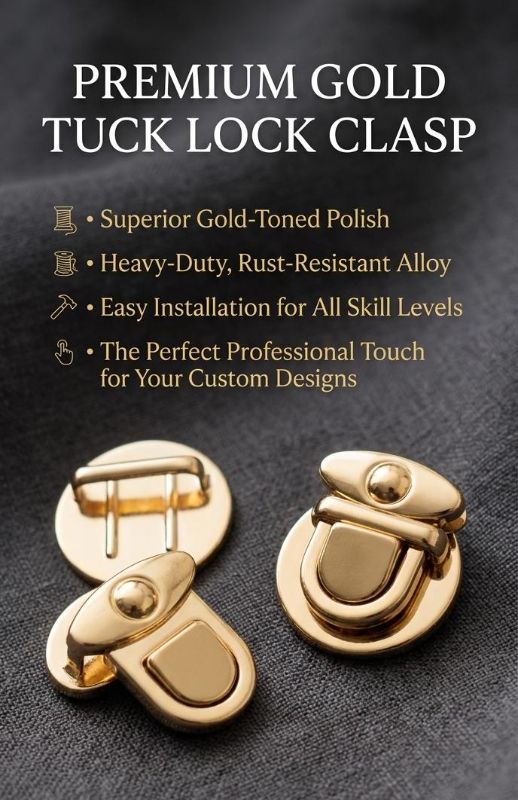 Premium Round Metal Thumb Turn Lock for Bags