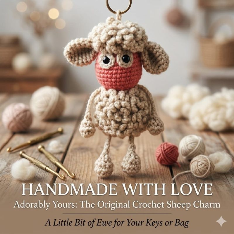 Crochet Sheep Charm