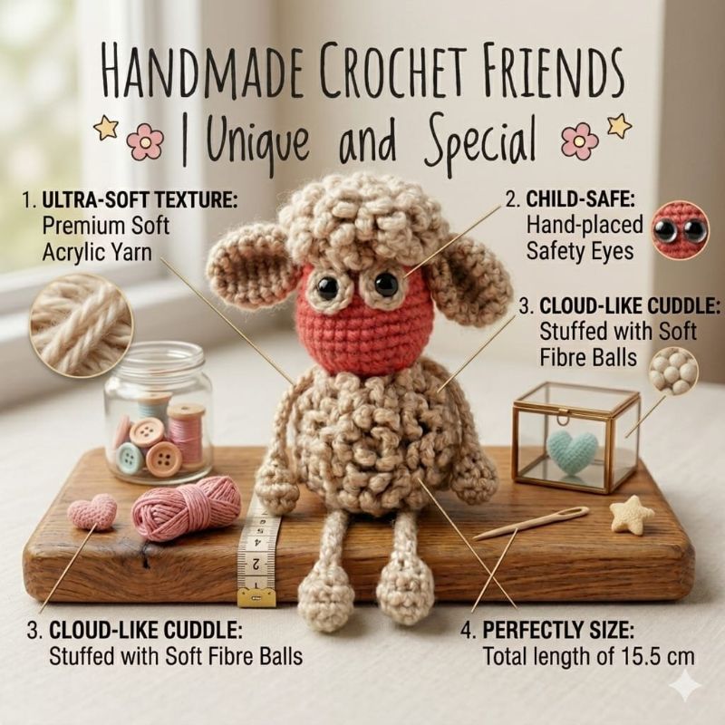 Crochet Sheep Charm