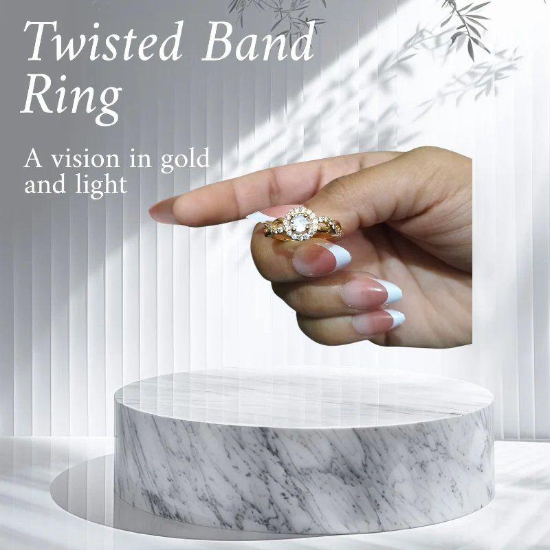 Twisted band ring