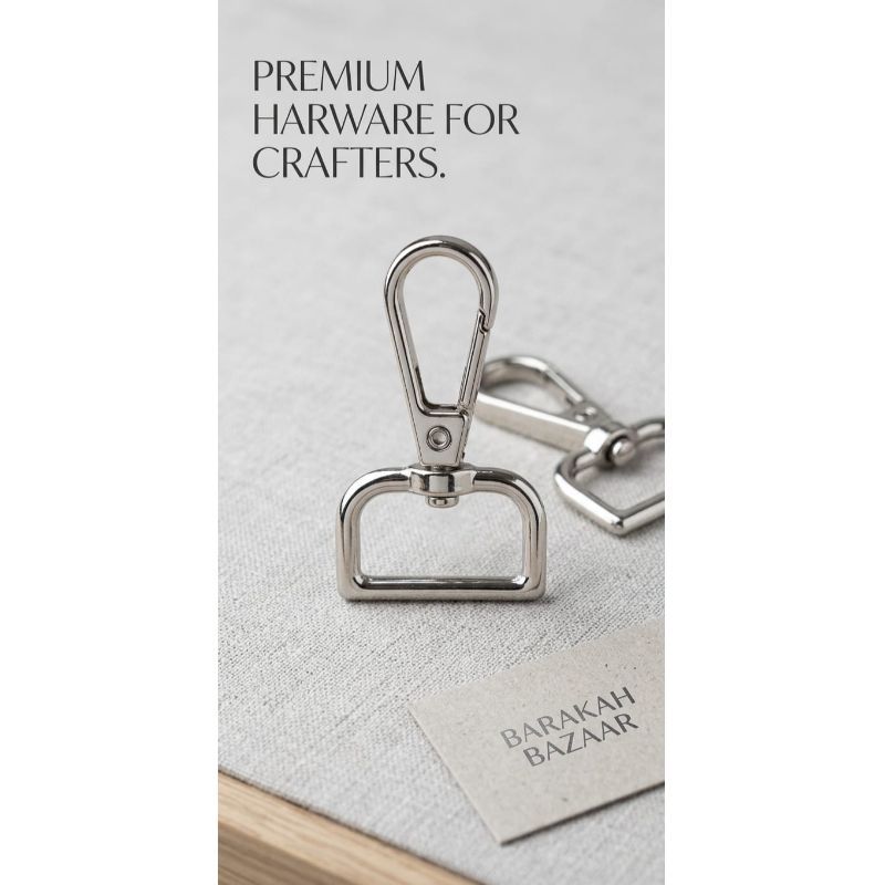 4.3mm Premium Silver Swivel Snap Hook – Zinc Alloy Lobster Clasp