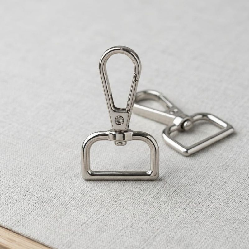 4.3mm Premium Silver Swivel Snap Hook – Zinc Alloy Lobster Clasp