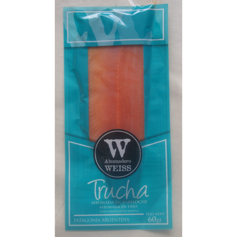 Trucha Ahumada fileteado interfoliado. 100 grs WEISS