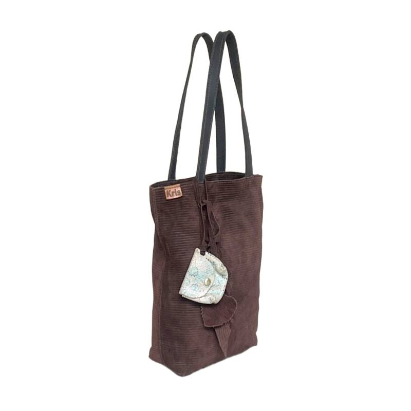 Textured Trendy Genuine Leather Tote Shoulder Bag