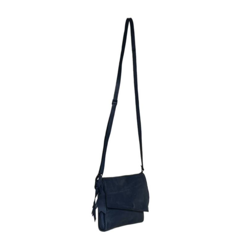 Solid Urban Explorer Genuine Leather Dark Blue Sling Bag