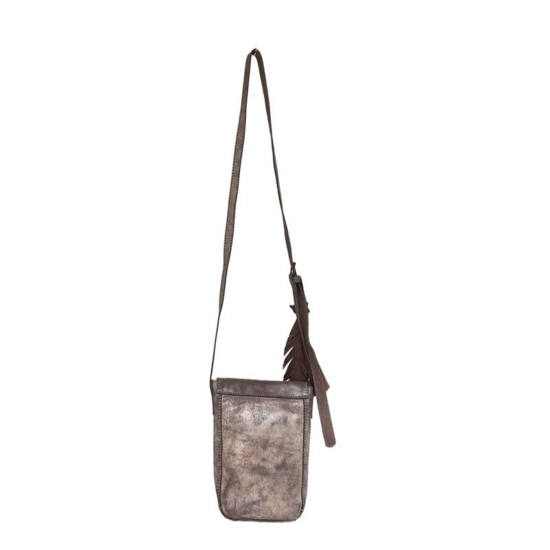 Textured Urban Explorer Genuine Leather Sand Sling Bag