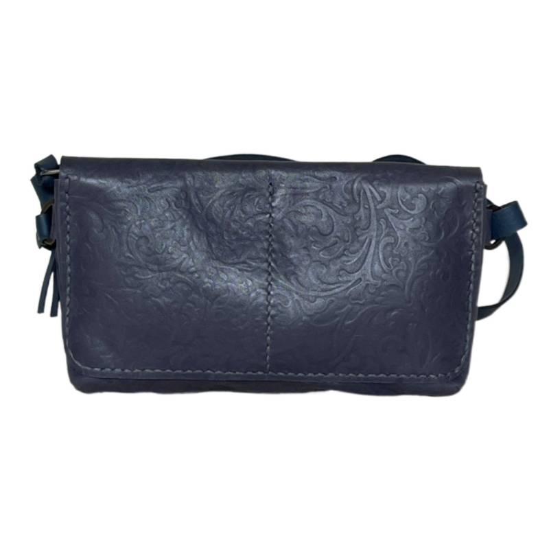 Embossed Stylish Genuine Leather Grey Wrislet Purse