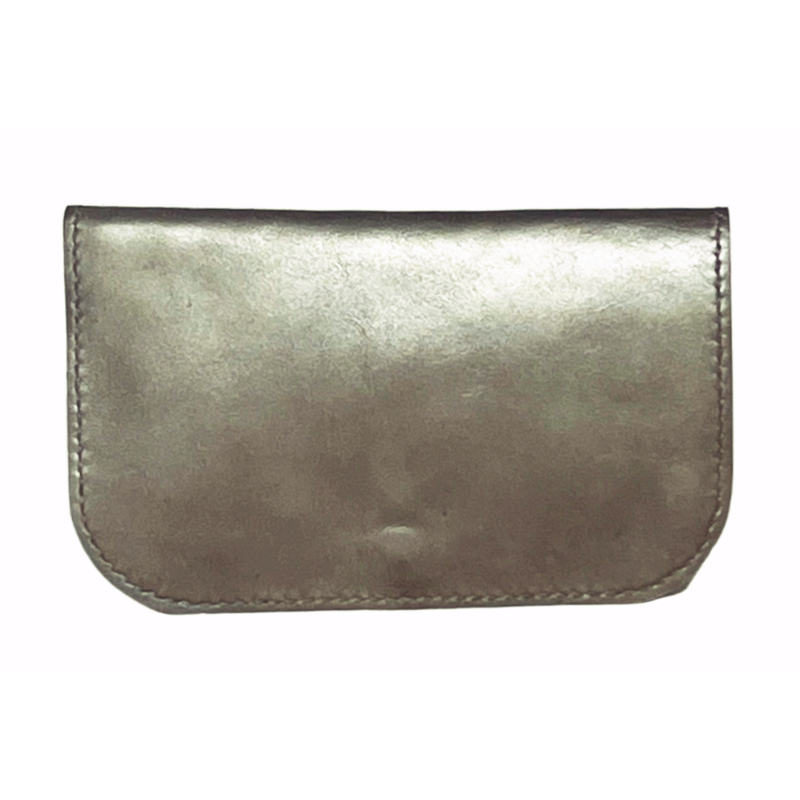 Solid Chic & Compact Genuine Leather Gold Clutch Companion