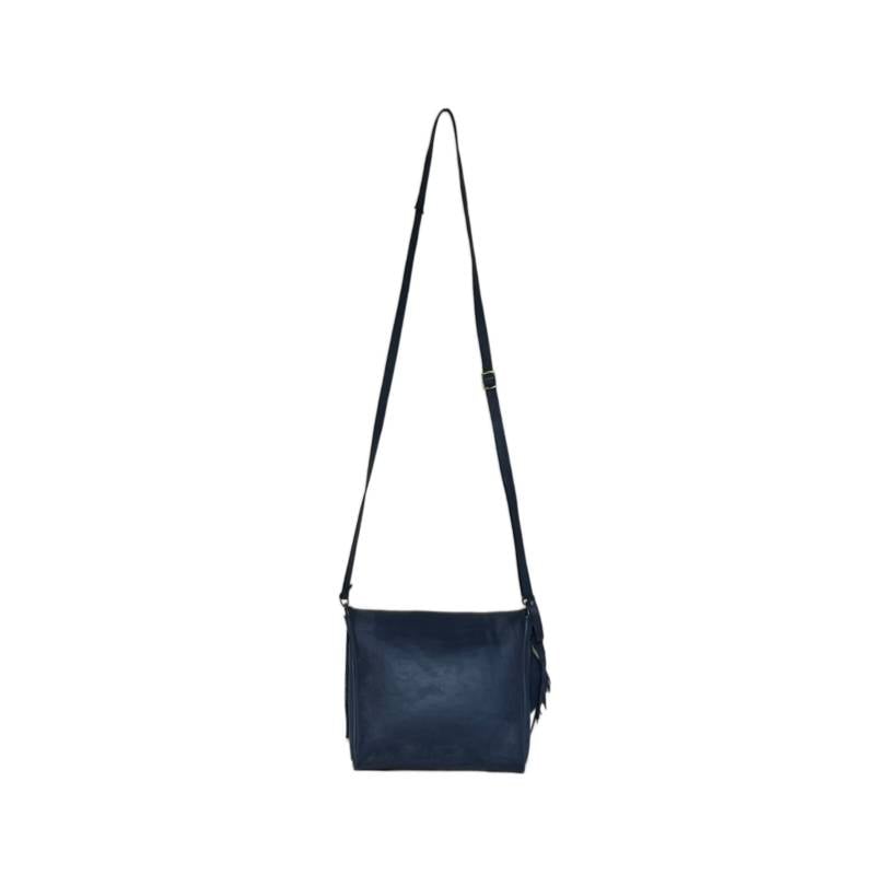 Solid Urban Explorer Genuine Leather Dark Blue Sling Bag