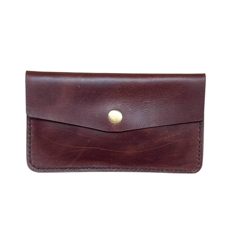 Solid Classic and Elegant Genuine Leather Brown Clutch