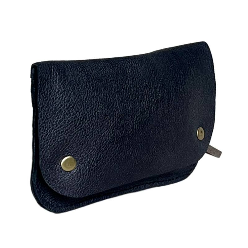 Solid Timeless Elegant Genuine Leather Black Clutch