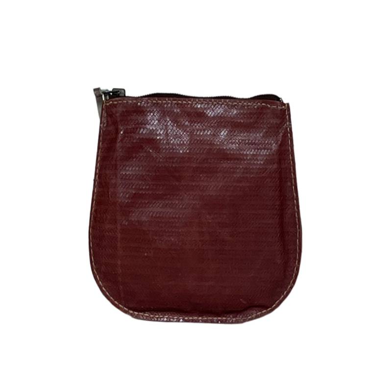 Textured Everyday Essentials Genuine Leather Brown Pouch