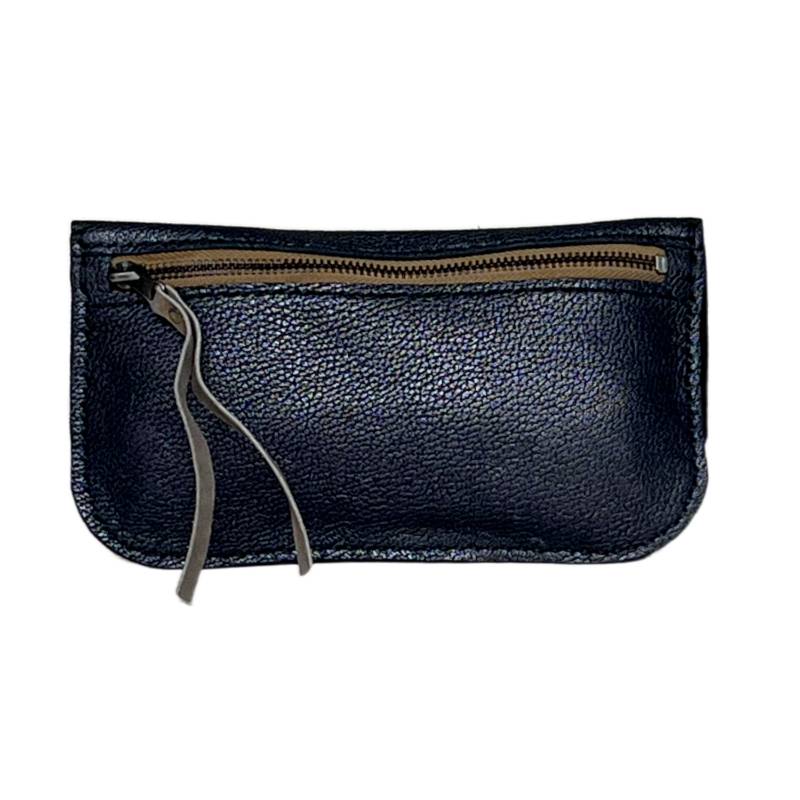 Solid Timeless Elegant Genuine Leather Black Clutch