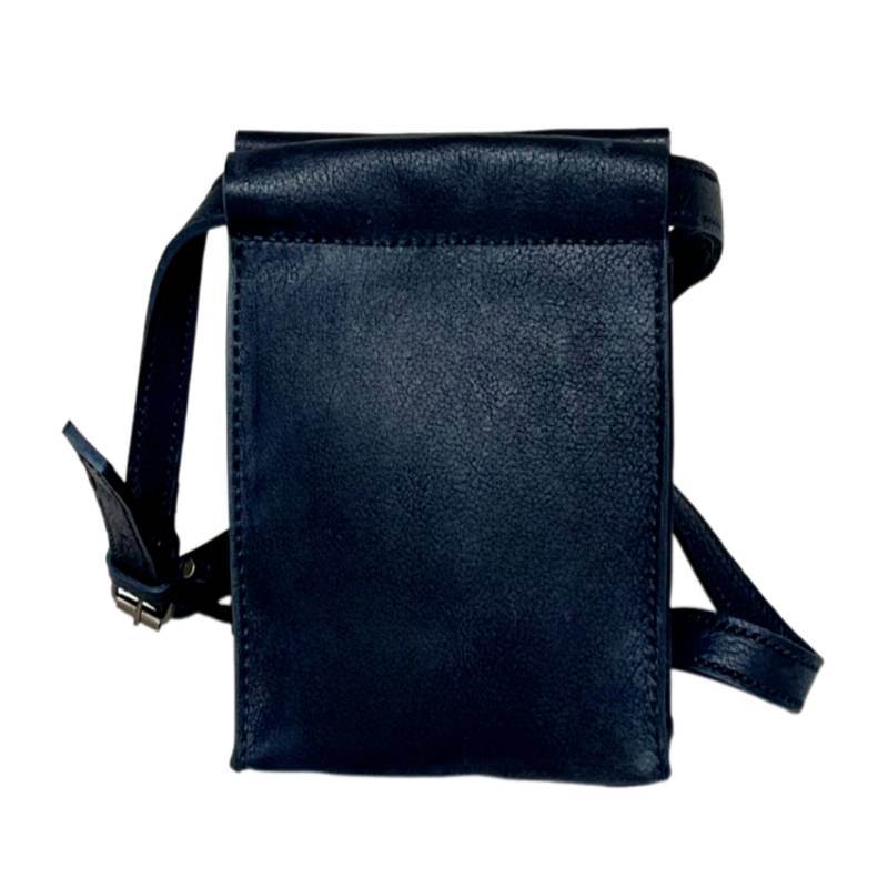 Solid Fashionable Genuine Leather Black Shoulder Sling Bag