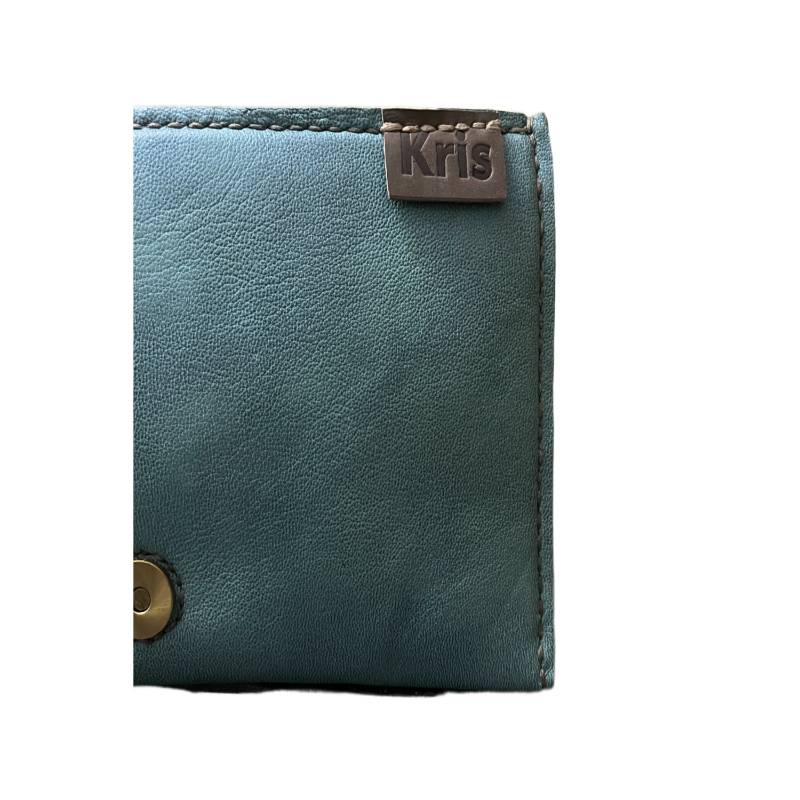 Solid Serenity Sky Genuine Leather Blue Envelope Bag