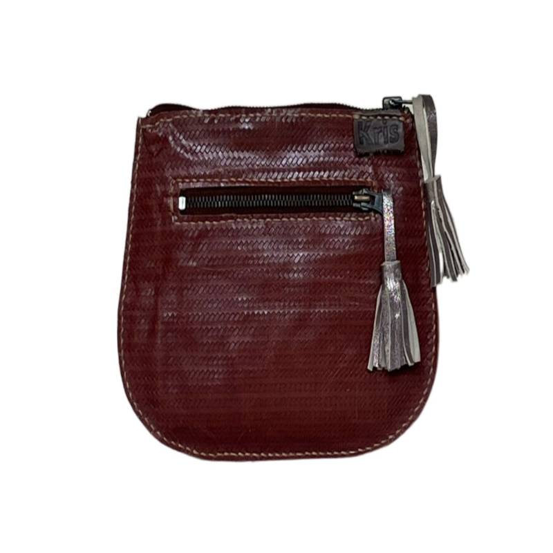 Textured Everyday Essentials Genuine Leather Brown Pouch