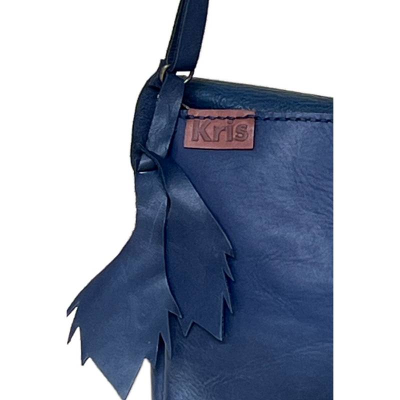 Solid Urban Explorer Genuine Leather Dark Blue Sling Bag