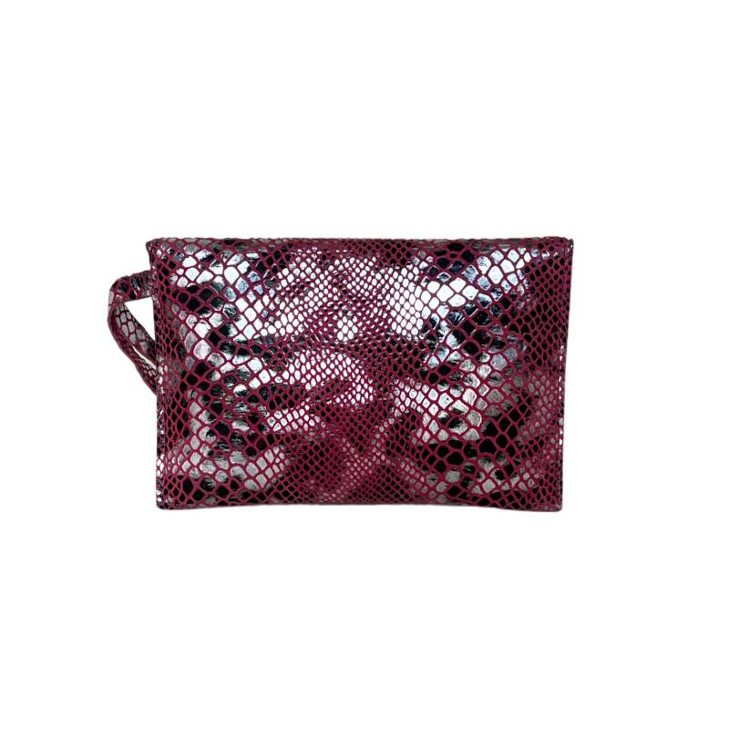 Texured Modern Muse Genuine Leather Pink Envelope Bag