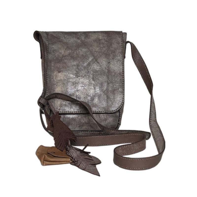 Textured Urban Explorer Genuine Leather Sand Sling Bag