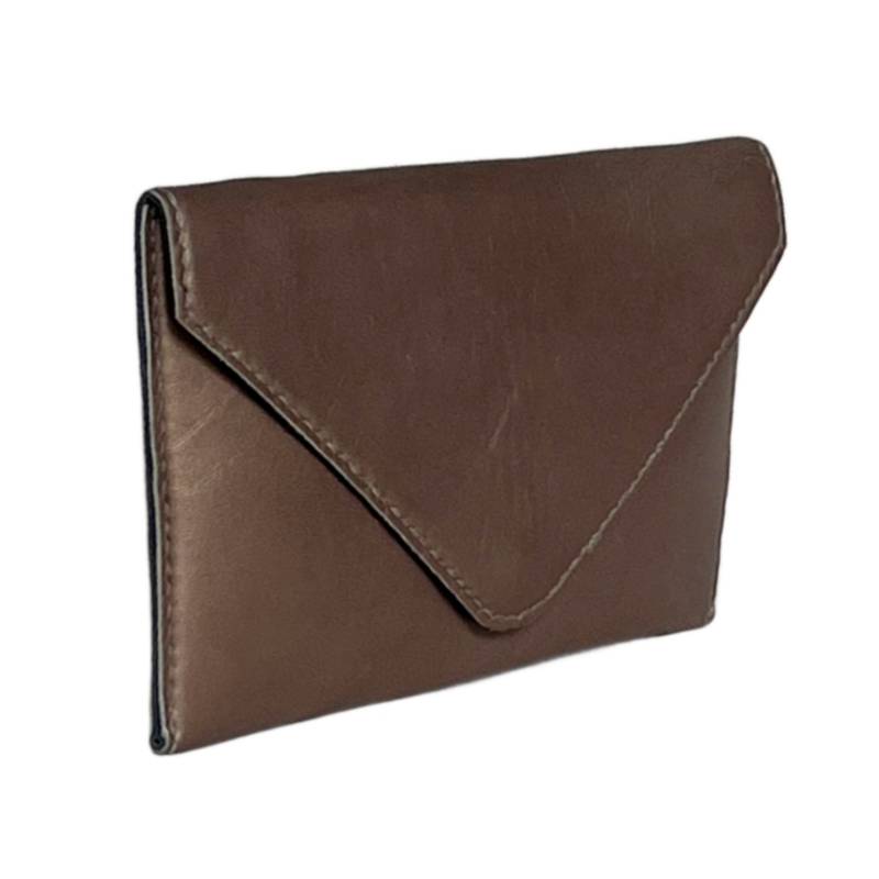 Solid Chic Party Genuine Leather Gold Envelope