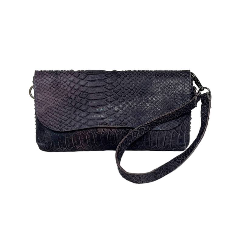 Textured Versatile Genuine Leather Brown Wristlet Wallet